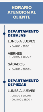 horario de recambios